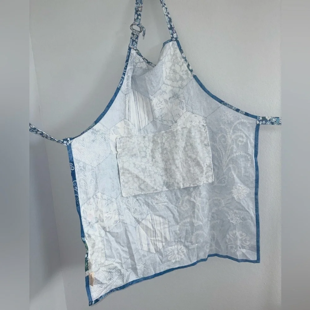Maison d' Hermine 100% Cotton Apron Summer Blues Cooking Baking Kitchen Apron